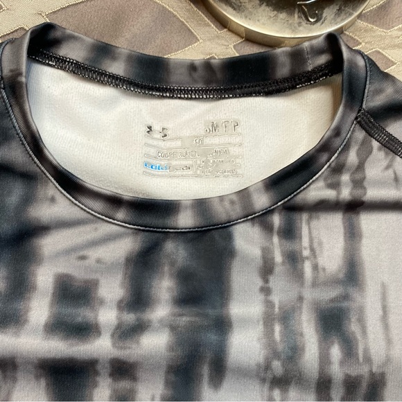 Long sleeve tie dye athletic shirt black gray - Picture 3 of 7